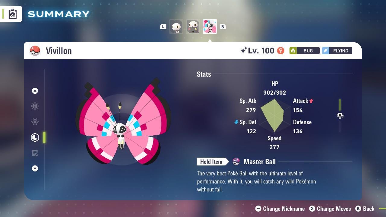 Shiny VIVILLON Pokémon Legends ZA 6IV Competitive Battle Ready - Pokémon Legends: Z-A digital Pokémon trade image 2