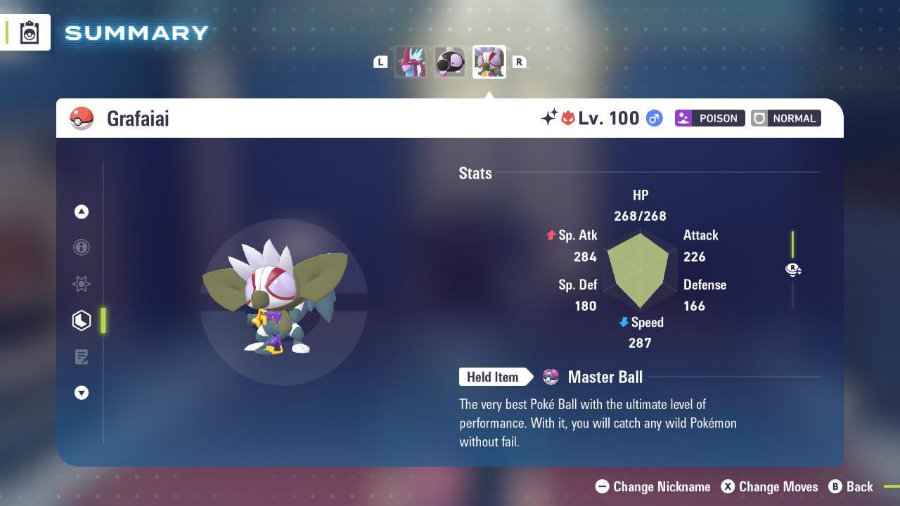 Shiny Alpha Grafaiai Pokemon Legends Za Mega Dimension DLC 6IV Competitive Battle - Pokémon Legends: Z-A digital Pokémon