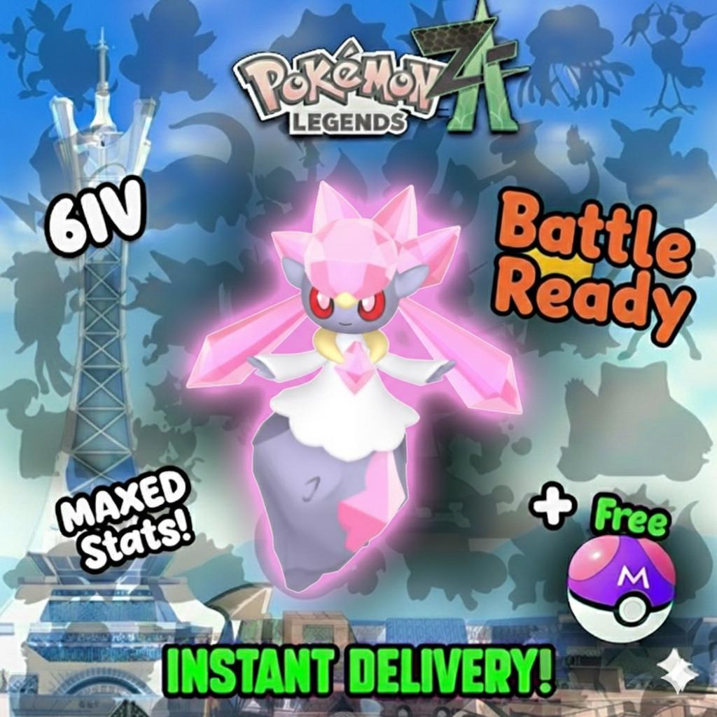 Pokemon Za Non Shiny 6IV Event DIANCIE Competitive Battle Ready - Pokémon Digital Trade digital Pokémon trade by