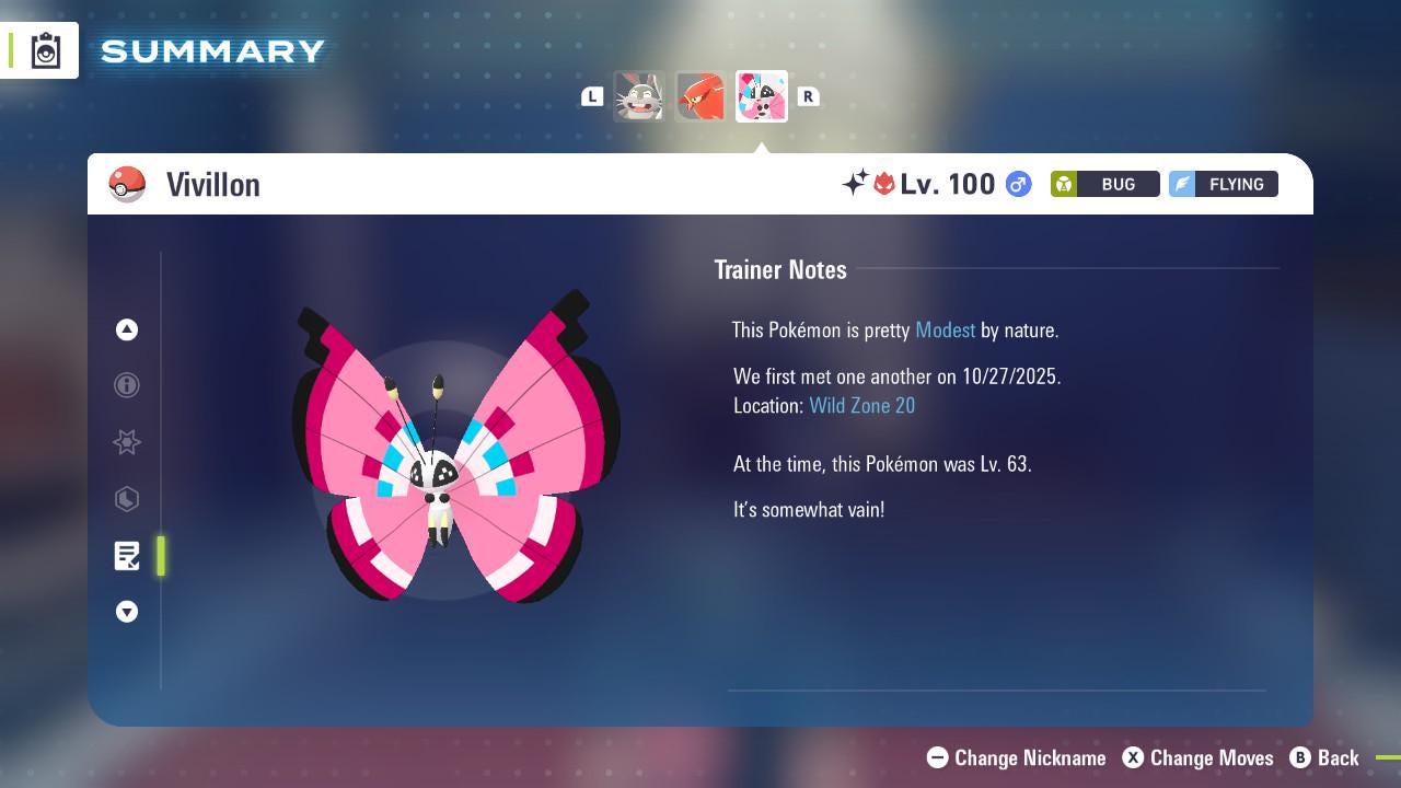 Shiny Alpha Vivillon Pokémon Legends ZA 6IV Competitive Battle Ready - Pokémon Legends: Z-A digital Pokémon trade image 4