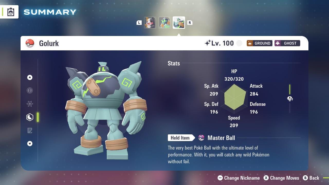 Shiny Golurk Pokemon Legends ZA Mega Dimension DLC 6IV Competitive Battle Ready - Pokémon Legends: Z-A digital Pokémon trade