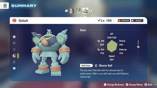 Shiny Golurk Pokemon Legends ZA Mega Dimension DLC 6IV Competitive Battle Ready - Pokémon Legends: Z-A digital Pokémon trade