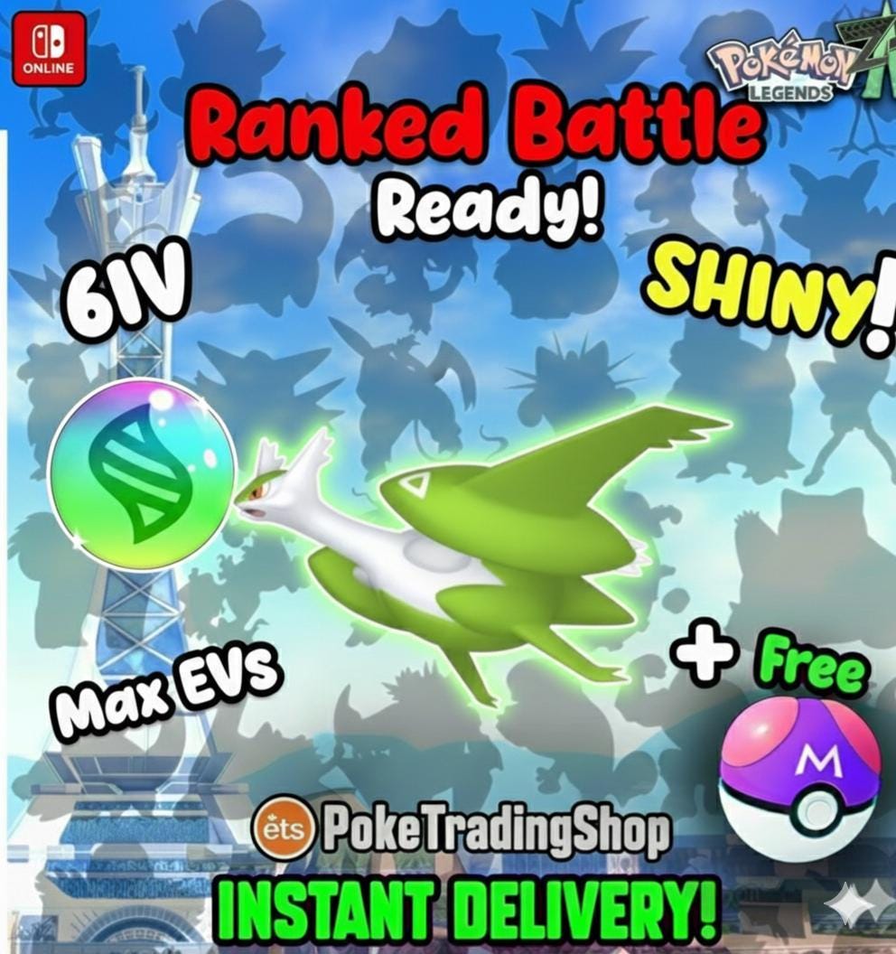 Pokemon LEGENDS ZA Alpha Shiny Latios Mega Ready Lumiose City KALOS Region Luster - Pokémon Legends: Z-A digital Pokémon