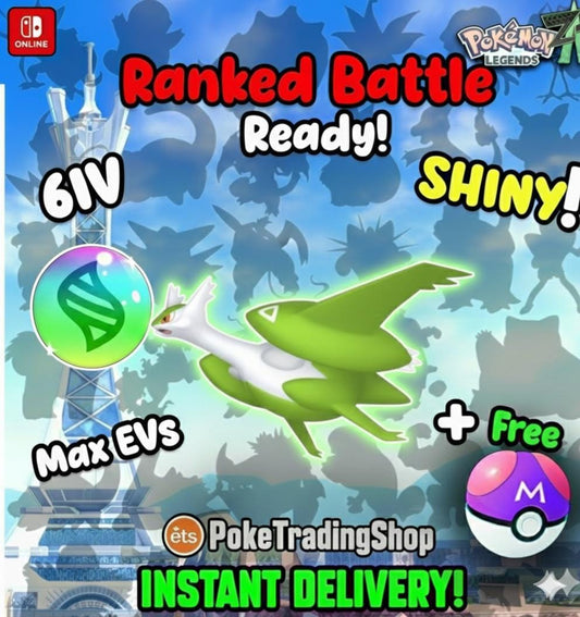 Pokemon LEGENDS ZA Alpha Shiny Latios Mega Ready Lumiose City KALOS Region Luster - Pokémon Legends: Z-A digital Pokémon