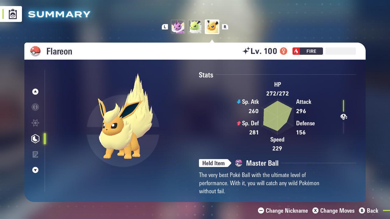 Shiny FLAREON Pokémon Legends ZA 6IV Competitive Battle Ready - Pokémon Legends: Z-A digital Pokémon trade image 2