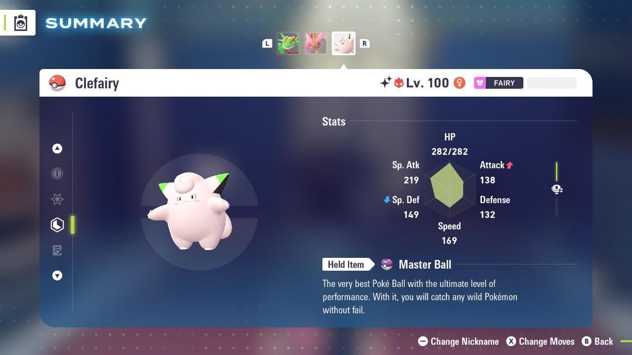 Shiny Alpha Clefairy Pokémon Legends ZA 6IV Competitive Battle Ready - Pokémon Legends: Z-A digital Pokémon trade by