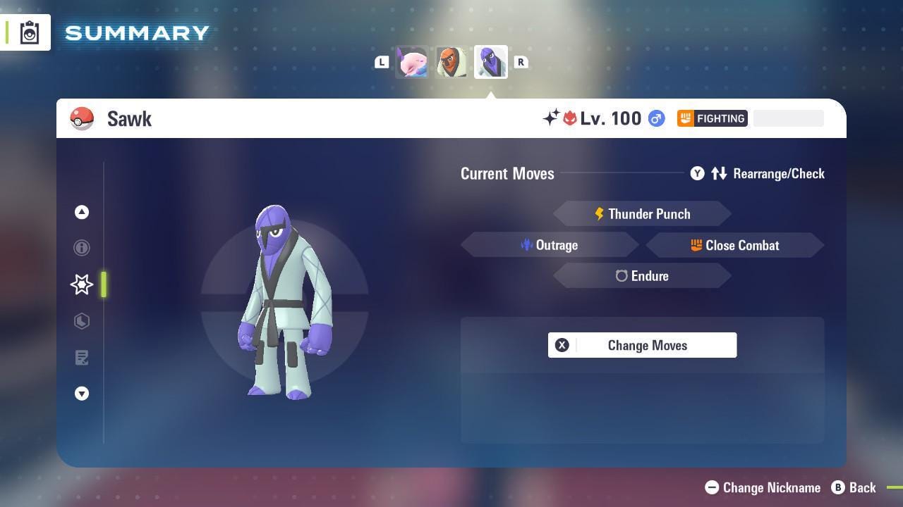 Shiny Alpha Sawk Pokemon Legends Za Mega Dimension DLC 6IV Competitive Battle - Pokémon Legends: Z-A digital Pokémon trade