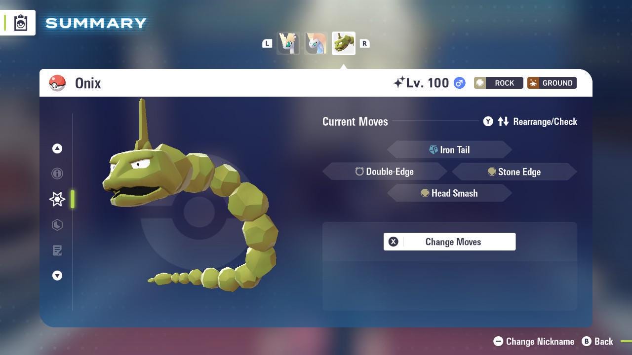 Shiny ONIX Pokémon Legends ZA 6IV Competitive Battle Ready - Pokémon Legends: Z-A digital Pokémon trade image 3
