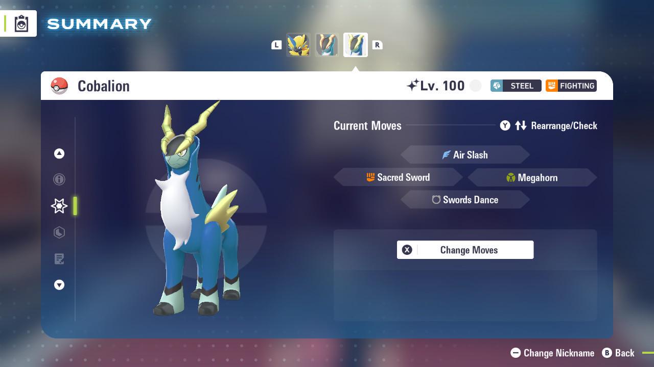 Shiny Cobalion Pokemon Legends Za Mega Dimension DLC 6IV Competitive Battle Ready - Pokémon Legends: Z-A digital Pokémon