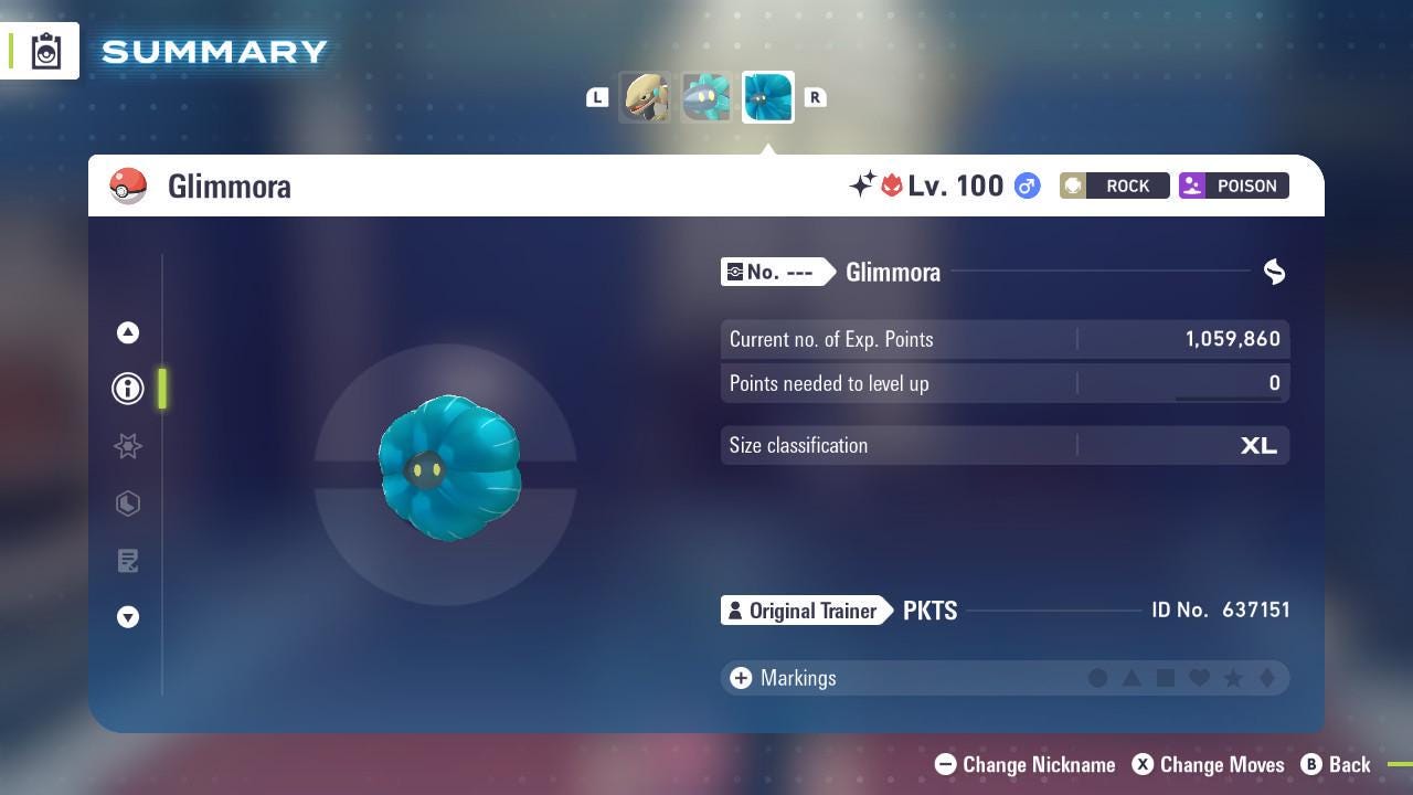 Shiny Alpha Glimmora Pokemon Legends Za Mega Dimension DLC 6IV Competitive Battle - Pokémon Legends: Z-A digital Pokémon