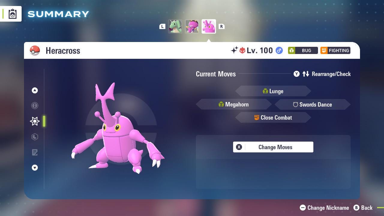 Shiny Alpha Heracross Pokémon Legends ZA 6IV Competitive Battle Ready - Pokémon Legends: Z-A digital Pokémon trade image 4