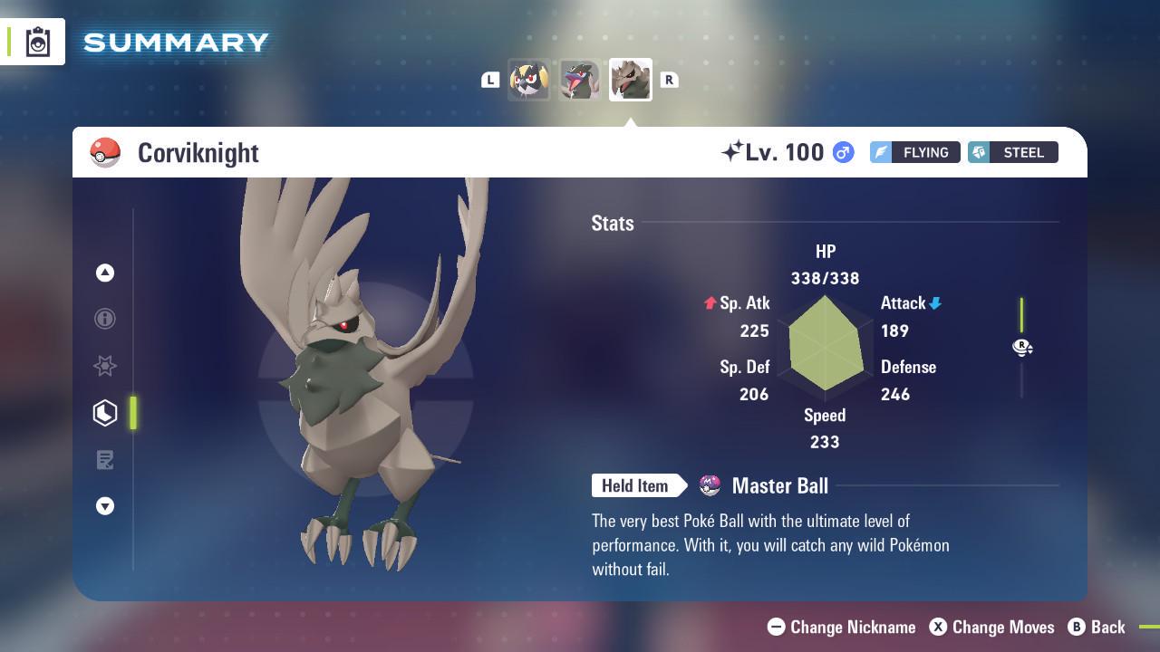 Shiny Corviknight Pokemon Legends ZA Mega Dimension DLC 6IV Competitive Battle - Pokémon Legends: Z-A digital Pokémon trade