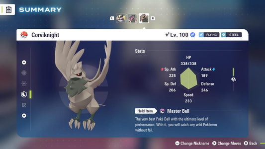 Shiny Corviknight Pokemon Legends ZA Mega Dimension DLC 6IV Competitive Battle - Pokémon Legends: Z-A digital Pokémon trade