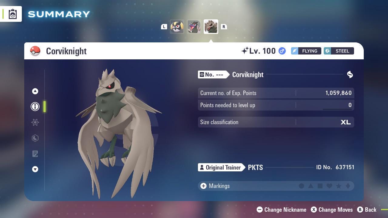 Shiny Corviknight Pokemon Legends ZA Mega Dimension DLC 6IV Competitive Battle Ready – image 2