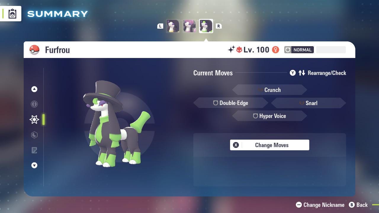 Shiny Alpha Dandy Furfrou Pokémon Legends ZA 6IV Competitive Battle Ready - Pokémon Legends: Z-A digital Pokémon trade image