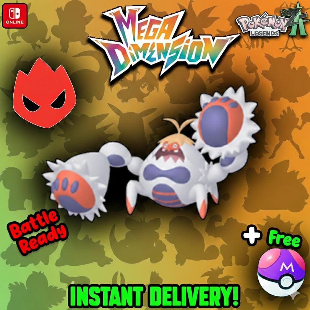 Shiny Alpha Crabominable Pokémon Legends ZA 6IV Competitive Battle Ready - Pokémon Legends: Z-A digital Pokémon trade by