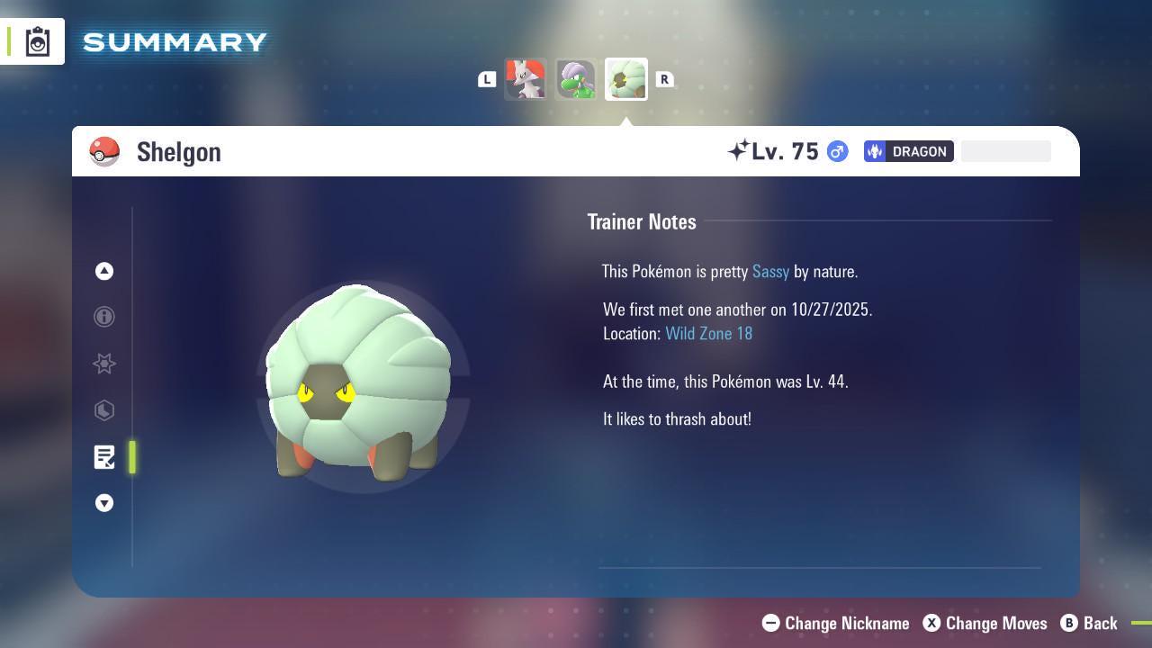 Shiny SHELGON Pokémon Legends ZA 6IV Competitive Battle Ready - Pokémon Legends: Z-A digital Pokémon trade image 4