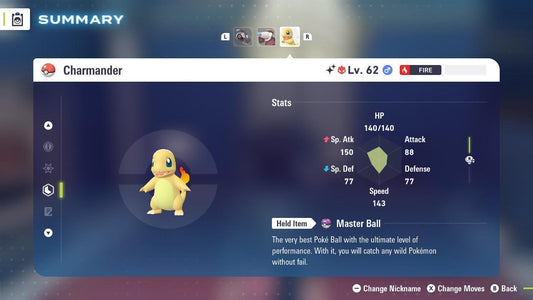 Pokemon legends za ALPHA shiny 6IV CHARMANDER Battle ready ev trained Custom ot - Pokémon Legends: Z-A digital Pokémon trade