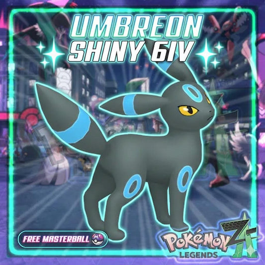 Shiny UMBREON Pokémon Legends ZA 6IV Competitive Battle Ready - Pokémon Legends: Z-A digital Pokémon trade by PokeTradingShop