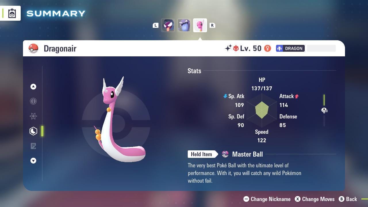 Shiny Alpha Dragonair Pokémon Legends ZA 6IV Competitive Battle Ready - Pokémon Legends: Z-A digital Pokémon trade image 2