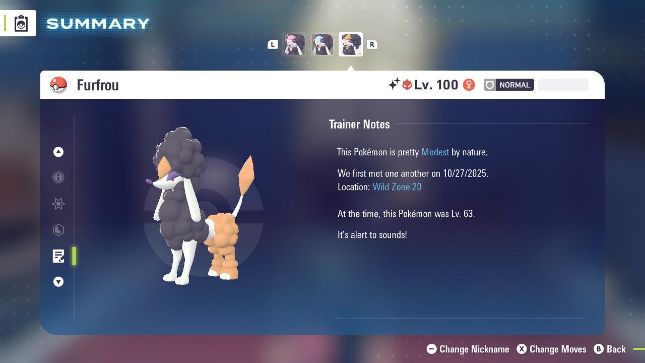Shiny Alpha Diamond Furfrou Pokémon Legends ZA 6IV Competitive Battle Ready - Pokémon Legends: Z-A digital Pokémon trade