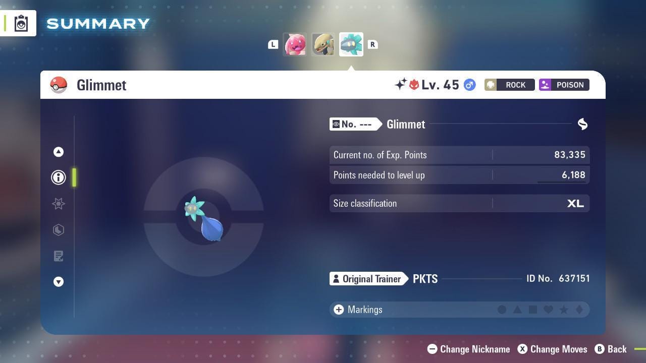 Shiny Alpha Glimmet Pokemon Legends Za Mega Dimension DLC 6IV Competitive Battle - Pokémon Legends: Z-A digital Pokémon trade