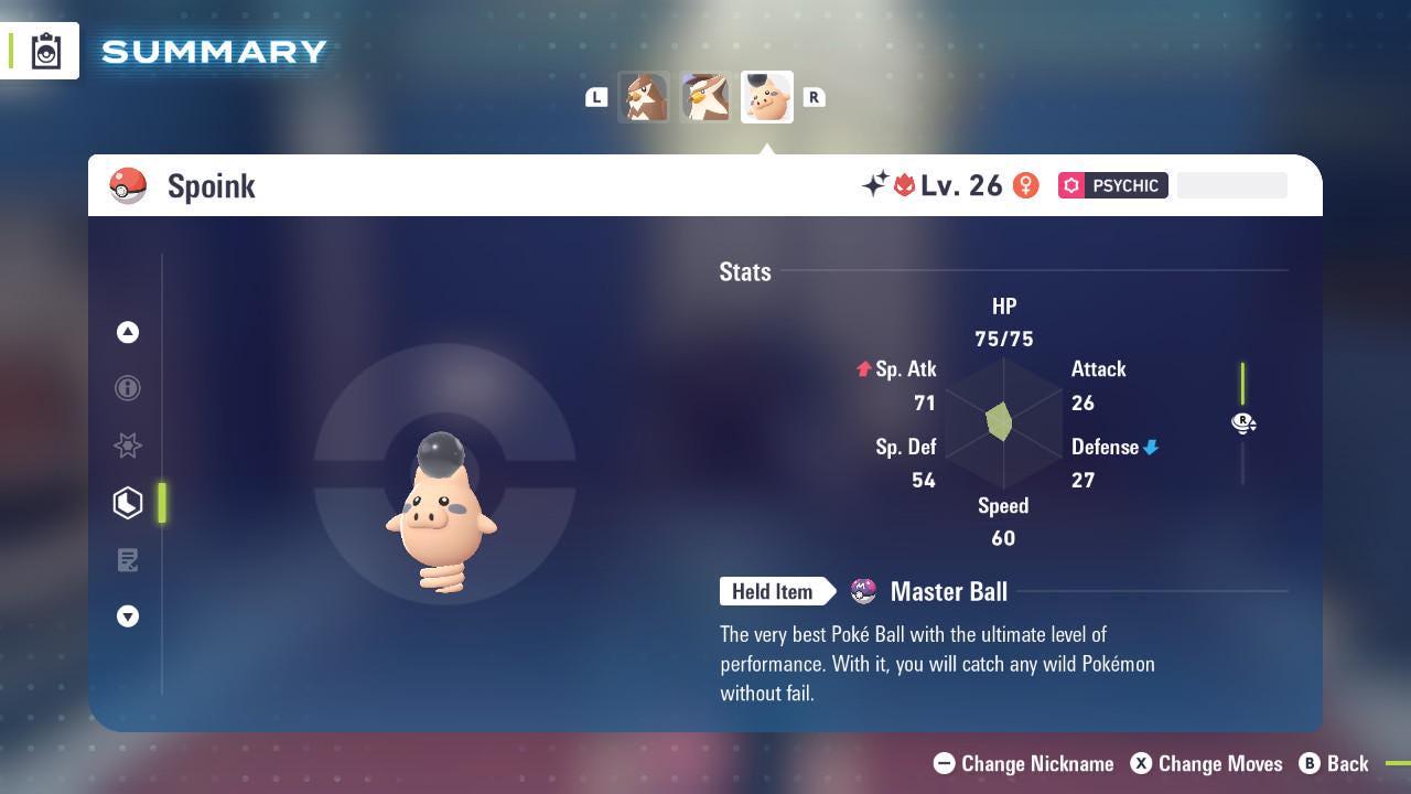 Shiny Alpha Spoink Pokemon Legends Za Mega Dimension DLC 6IV Competitive Battle - Pokémon Legends: Z-A digital Pokémon trade