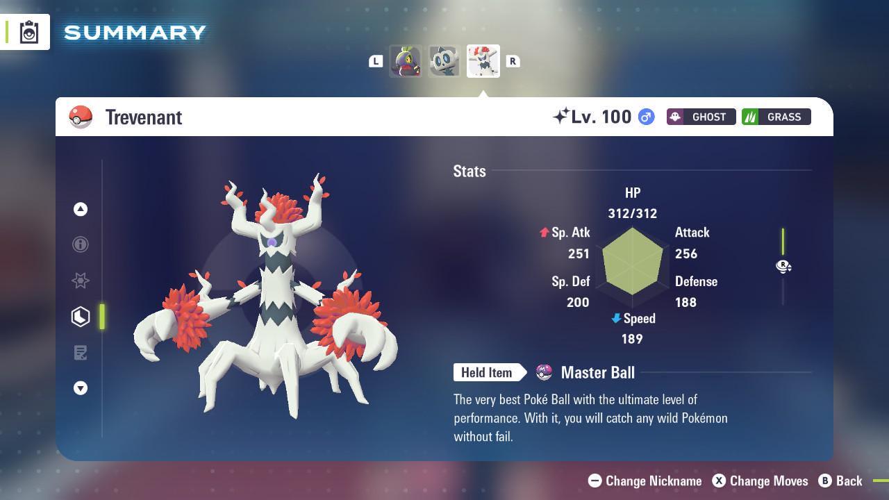 Shiny TREVENANT Pokémon Legends ZA 6IV Competitive Battle Ready - Pokémon Legends: Z-A digital Pokémon trade image 2