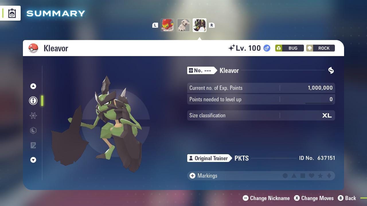Shiny Kleavor Pokemon Legends ZA Mega Dimension DLC 6IV Competitive Battle Ready - Pokémon Legends: Z-A digital Pokémon trade