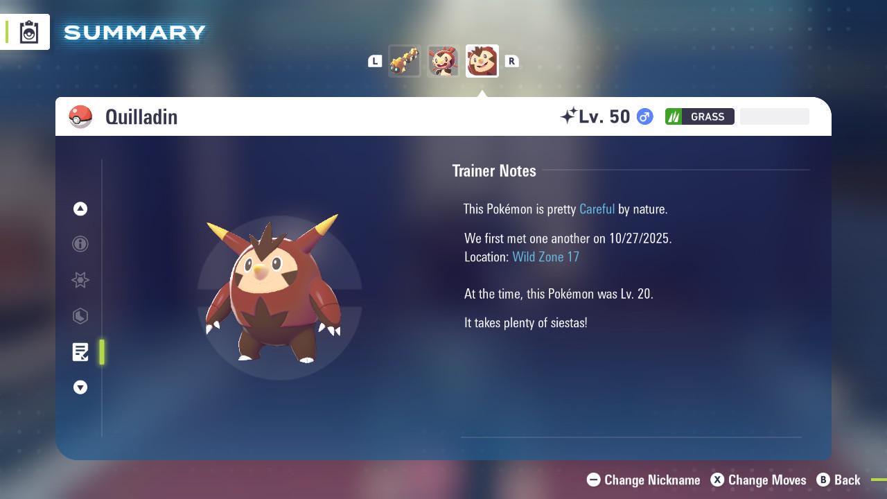Shiny QUILLADIN Pokémon Legends ZA 6IV Competitive Battle Ready - Pokémon Legends: Z-A digital Pokémon trade image 4