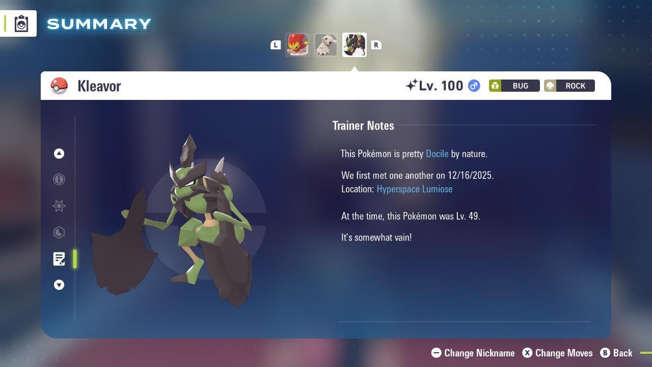 Shiny Kleavor Pokemon Legends ZA Mega Dimension DLC 6IV Competitive Battle Ready - Pokémon Legends: Z-A digital Pokémon trade