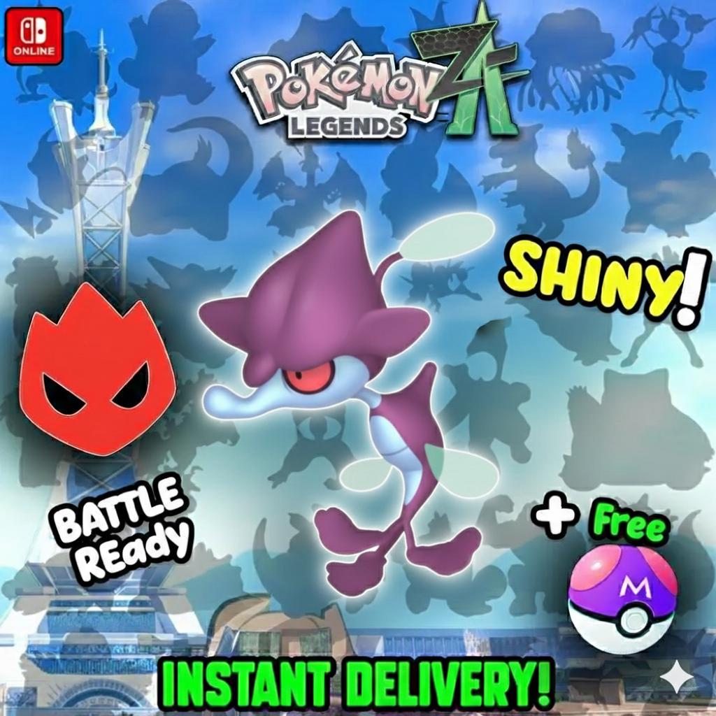 Shiny Alpha Skrelp Pokémon Legends ZA 6IV Competitive Battle Ready - Pokémon Legends: Z-A digital Pokémon trade by
