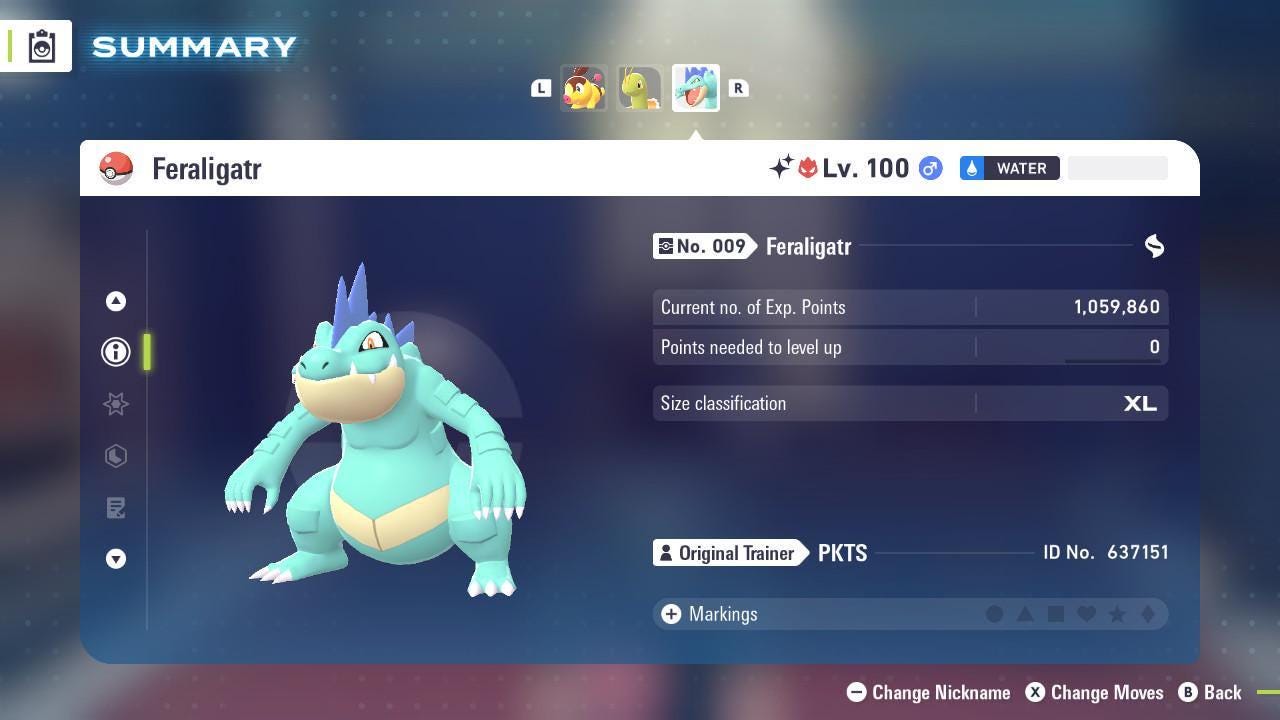 Shiny Alpha Feraligatr Pokémon Legends ZA 6IV Competitive Battle Ready - Pokémon Legends: Z-A digital Pokémon trade image 3