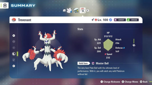Shiny Alpha Trevenant Pokémon Legends ZA 6IV Competitive Battle Ready - Pokémon Legends: Z-A digital Pokémon trade by