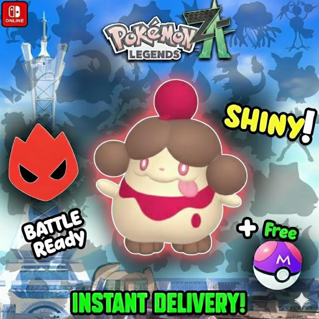 Shiny Alpha Slurpuff Pokémon Legends ZA 6IV Competitive Battle Ready - Pokémon Legends: Z-A digital Pokémon trade by