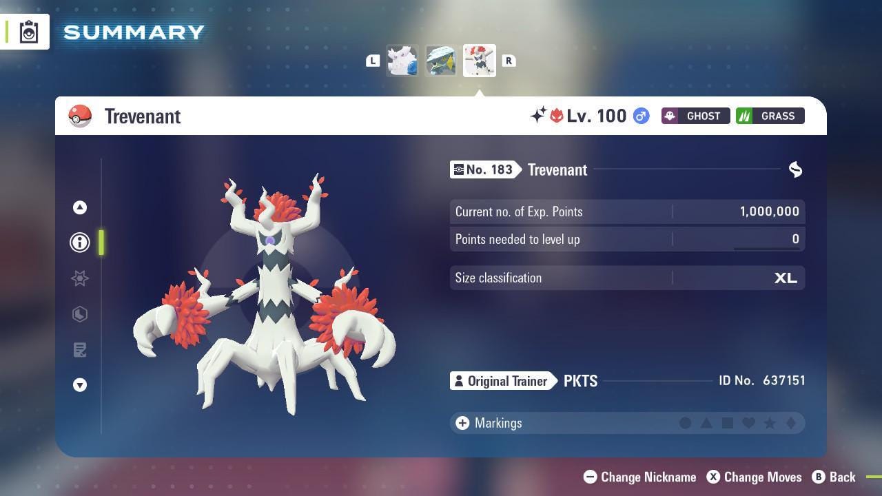 Shiny Alpha Trevenant Pokémon Legends ZA 6IV Competitive Battle Ready - Pokémon Legends: Z-A digital Pokémon trade image 2