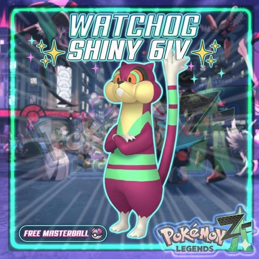 Shiny WATCHOG Pokémon Legends ZA 6IV Competitive Battle Ready - Pokémon Legends: Z-A digital Pokémon trade by PokeTradingShop