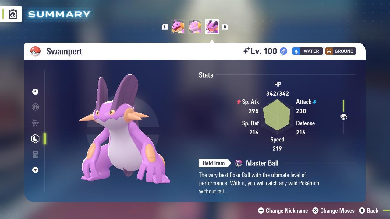 Shiny Swampert Pokemon Legends ZA Mega Dimension DLC 6IV Competitive Battle Ready - Pokémon Legends: Z-A digital Pokémon