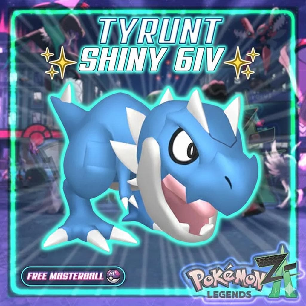 Shiny TYRUNT Pokémon Legends ZA 6IV Competitive Battle Ready - Pokémon Legends: Z-A digital Pokémon trade by PokeTradingShop