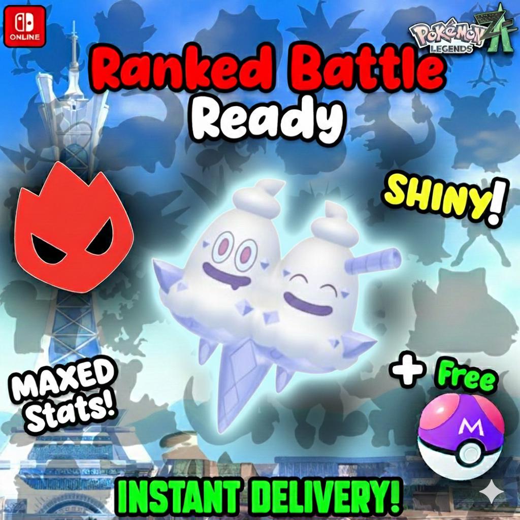 Shiny Alpha Vanilluxe Pokémon Legends ZA 6IV Competitive Battle Ready - Pokémon Legends: Z-A digital Pokémon trade by