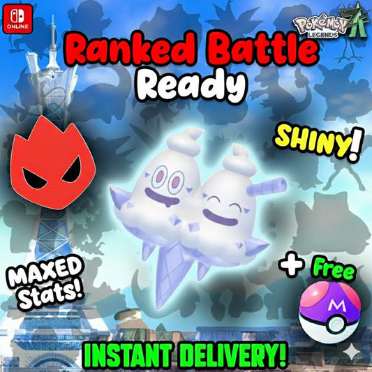 Shiny Alpha Vanilluxe Pokémon Legends ZA 6IV Competitive Battle Ready - Pokémon Legends: Z-A digital Pokémon trade by