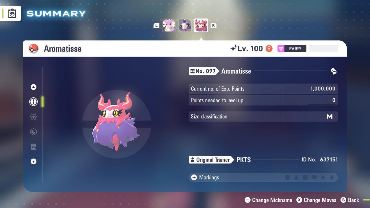 Shiny AROMATISSE Pokémon Legends ZA 6IV Competitive Battle Ready - Pokémon Legends: Z-A digital Pokémon trade image 3