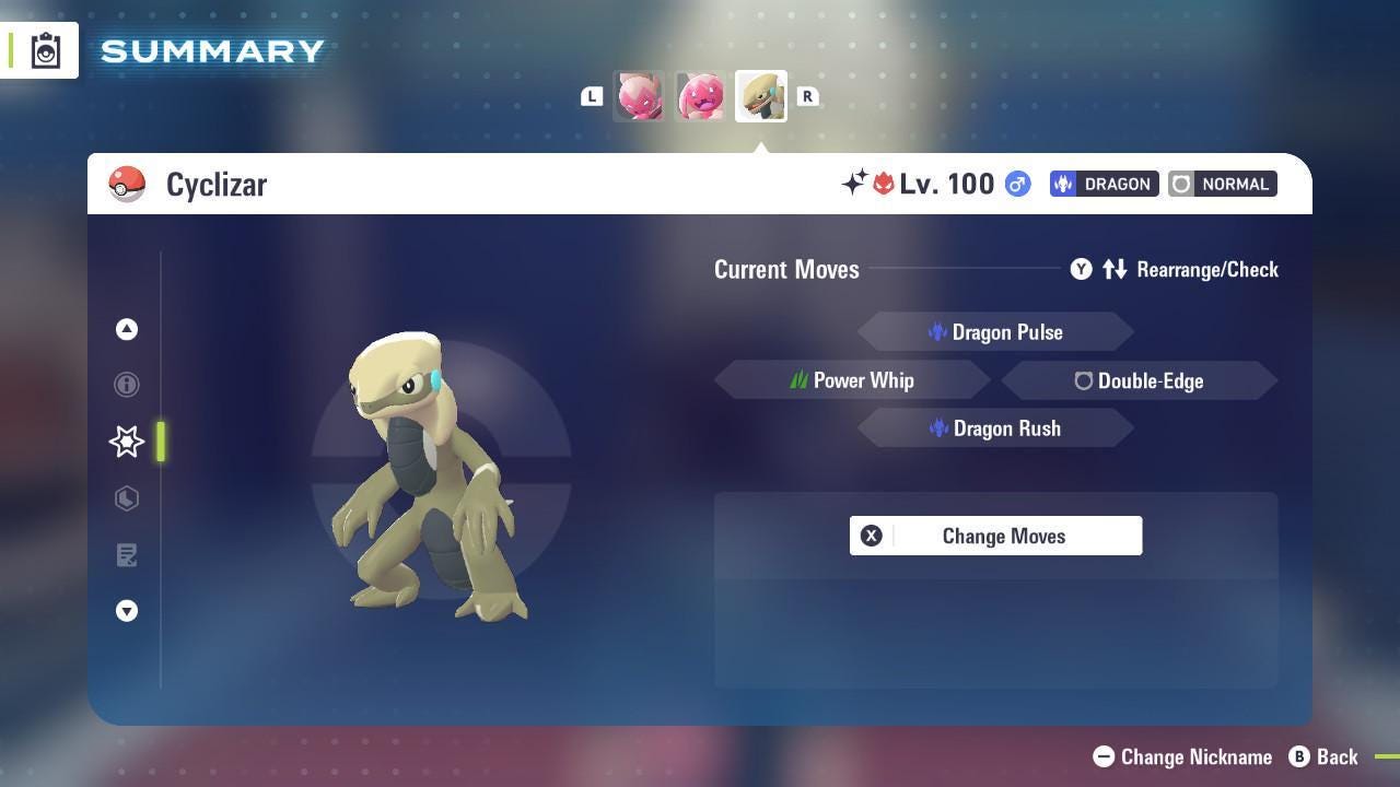 Shiny Alpha Cyclizar Pokemon Legends Za Mega Dimension DLC 6IV Competitive Battle - Pokémon Legends: Z-A digital Pokémon