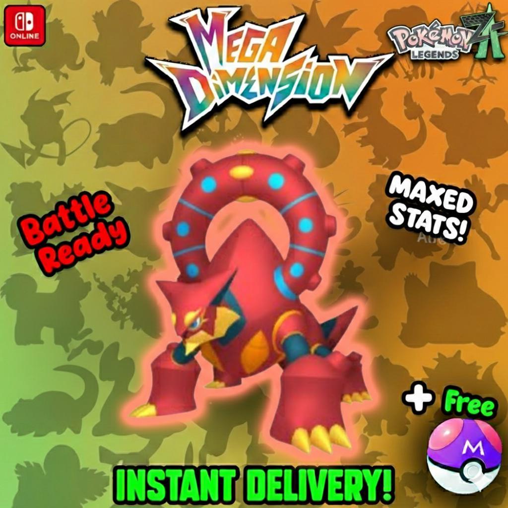 Shiny Volcanion Pokemon Legends ZA Mega Dimension DLC Pokemon Legends Za Mega - Pokémon Legends: Z-A digital Pokémon trade by