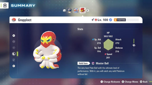 Shiny Alpha Grapploct Pokémon Legends ZA 6IV Competitive Battle Ready - Pokémon Legends: Z-A digital Pokémon trade by
