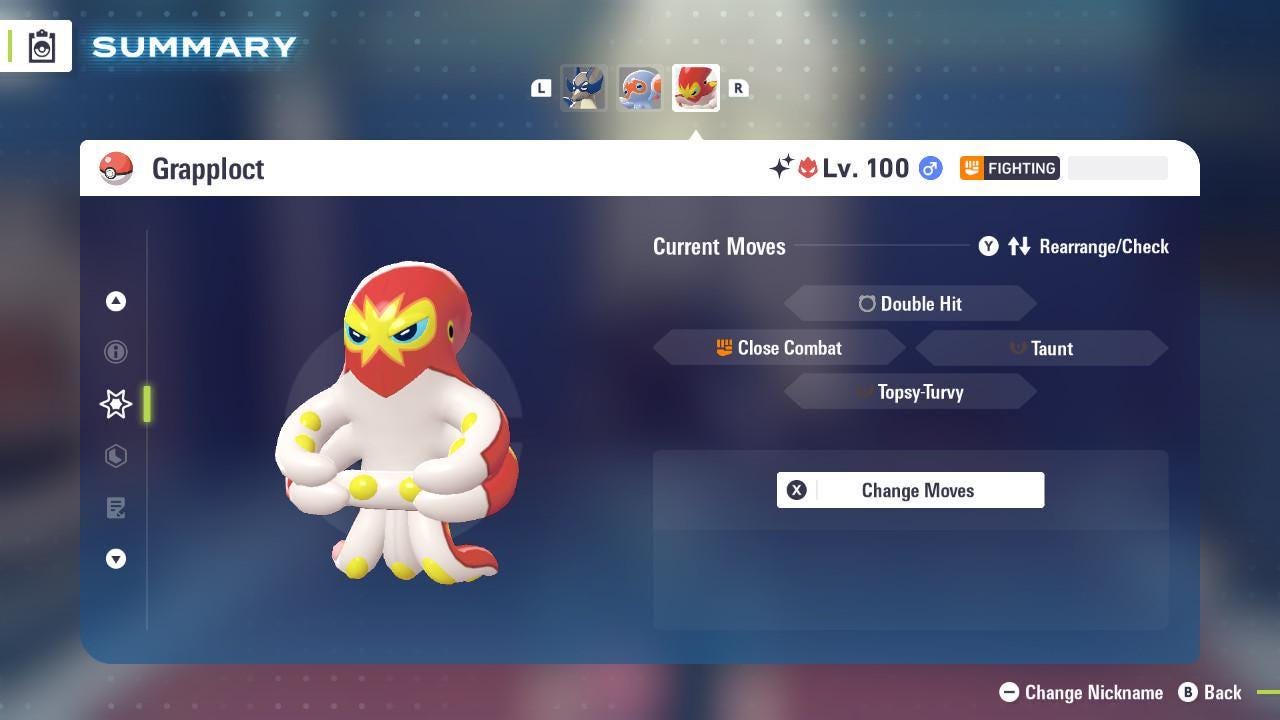 Shiny Alpha Grapploct Pokémon Legends ZA 6IV Competitive Battle Ready - Pokémon Legends: Z-A digital Pokémon trade image 3