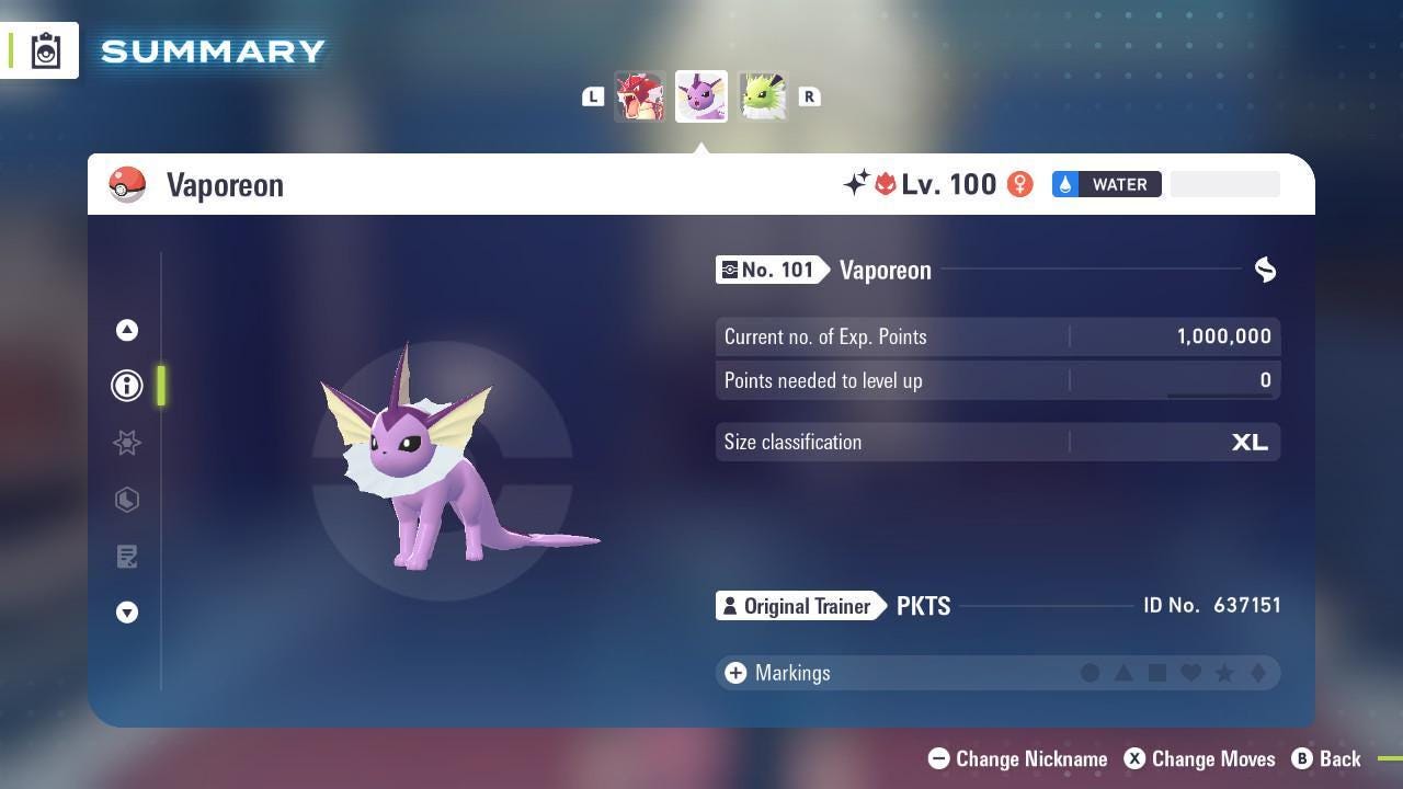 Shiny Alpha Vaporeon Pokémon Legends ZA 6IV Competitive Battle Ready - Pokémon Legends: Z-A digital Pokémon trade image 3