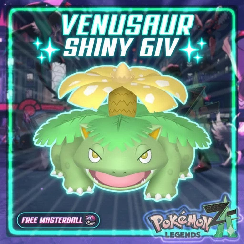 Shiny VENUSAUR Pokémon Legends ZA 6IV Competitive Battle Ready - Pokémon Legends: Z-A digital Pokémon trade by