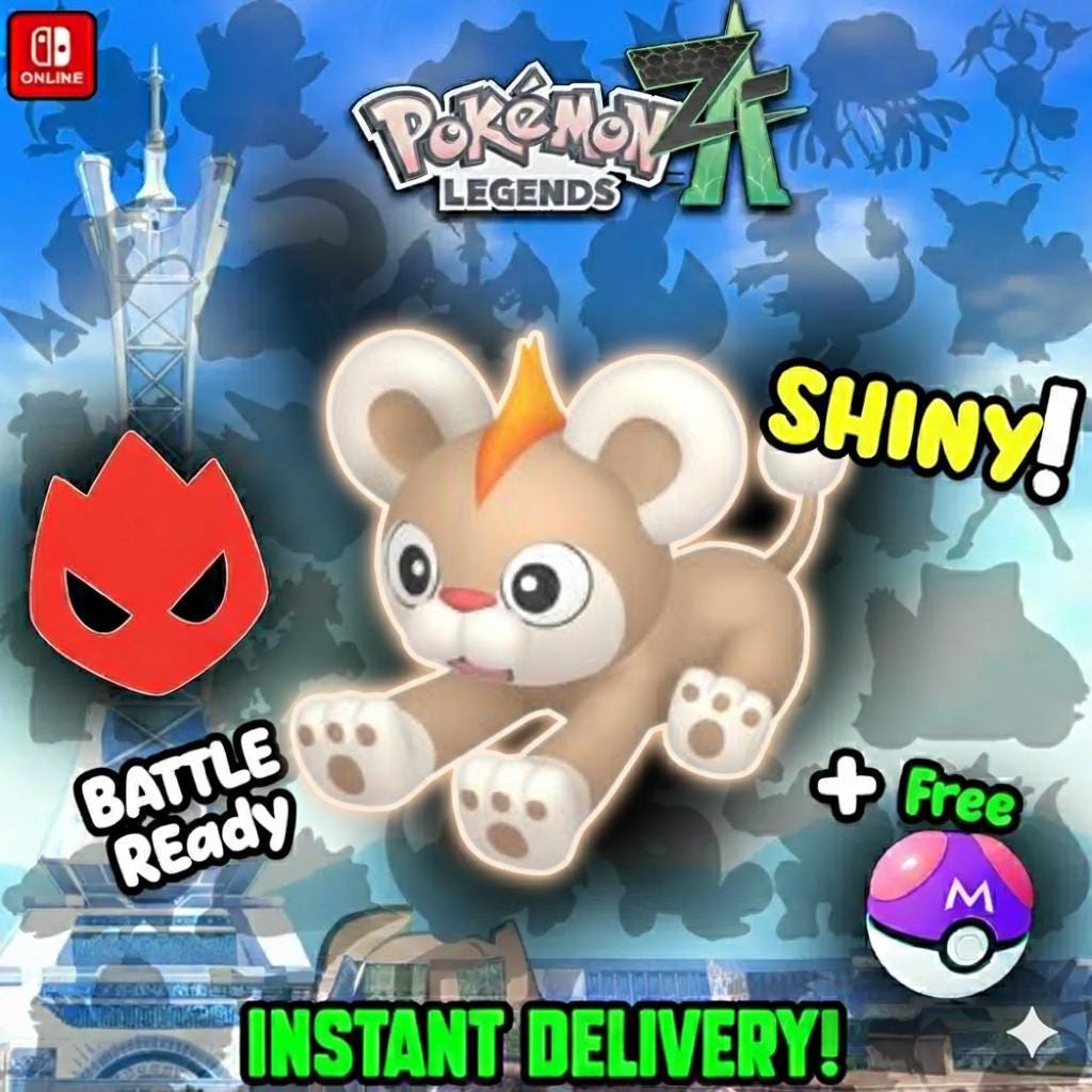 Shiny Alpha Litleo Pokémon Legends ZA 6IV Competitive Battle Ready - Pokémon Legends: Z-A digital Pokémon trade by