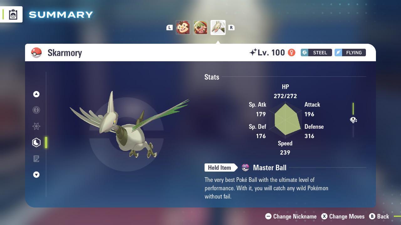 Shiny SKARMORY Pokémon Legends ZA 6IV Competitive Battle Ready - Pokémon Legends: Z-A digital Pokémon trade image 2